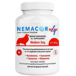 Nemacor Max 4 Medium Dog (21-45Lb) 2 CT