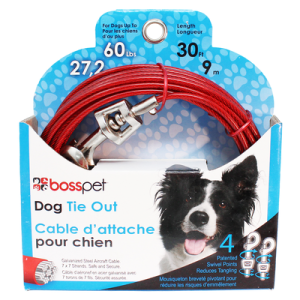 Tie Out Cable Large (Boss Pet)P3530 30 FT