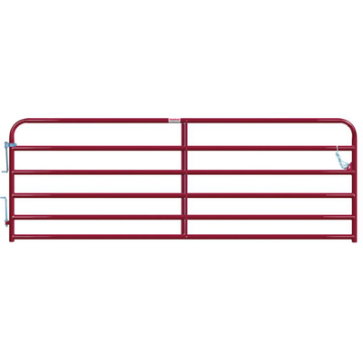 Behlen Gate H.D. 6 Rail 2" Red(*) 12 FT