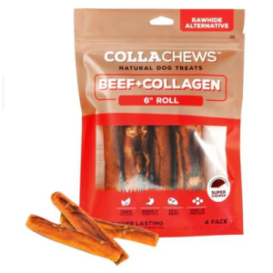 Collachew Beef + Collagen Roll 6" 4PK/PKG