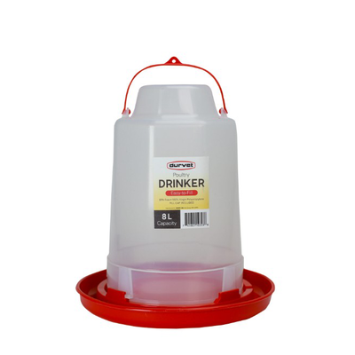 Durvet Poultry Drinker W/ Fill Cap 8 LITER