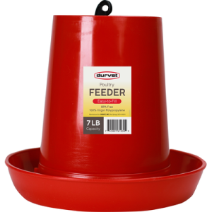 Durvet Poultry Feeder (Red) 7 LB
