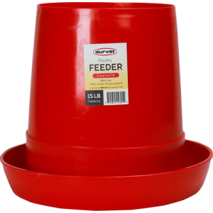 Durvet Poultry Feeder (Red) 15 LB