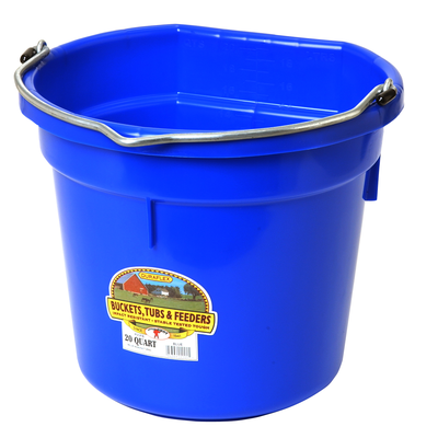 Bucket Plastic Flatback Blue 20 QUART