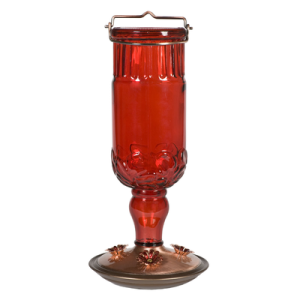 Pp H'Bird Feeder Antique Bottle Red 24OZ
